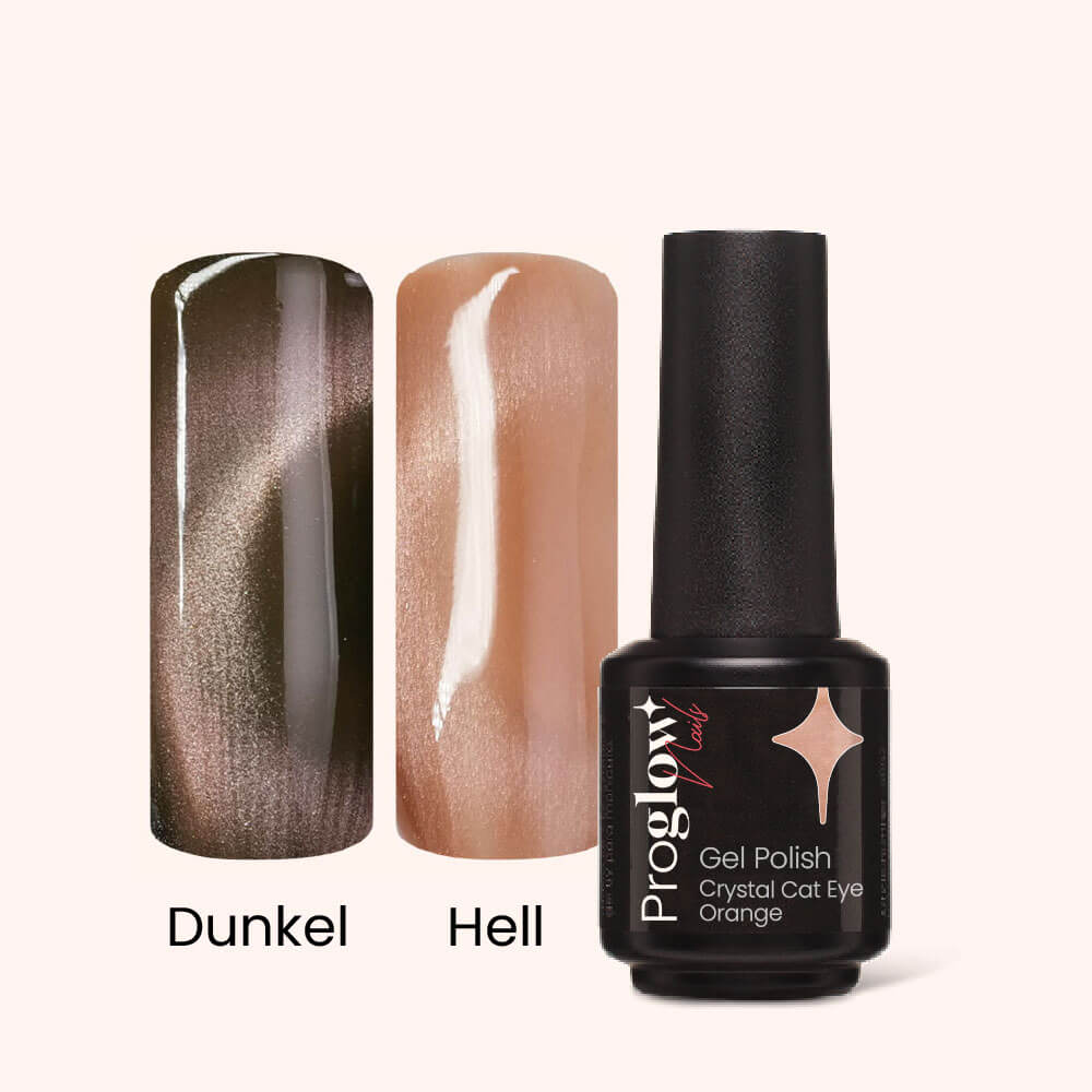 Gel Polish Semipermanente Crystal Cat Eye Orange