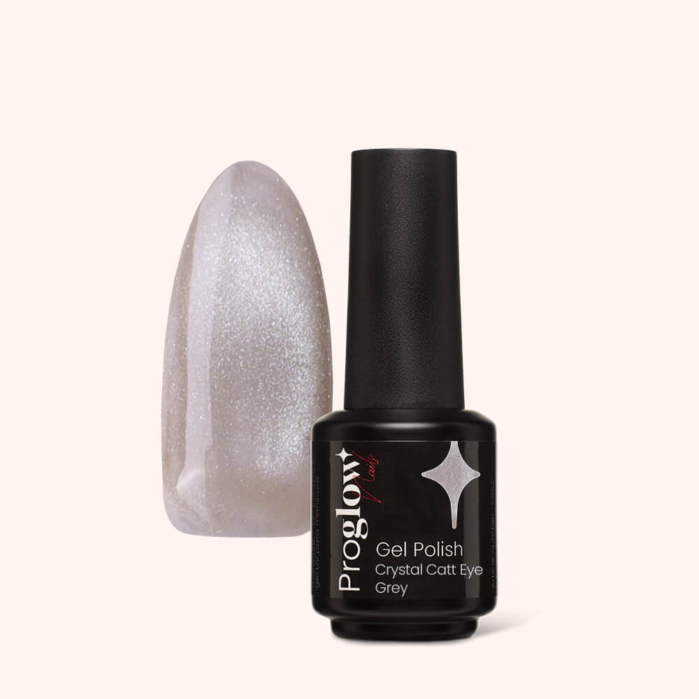 Gel Polish Shellac Crystal Cat Eye Grey