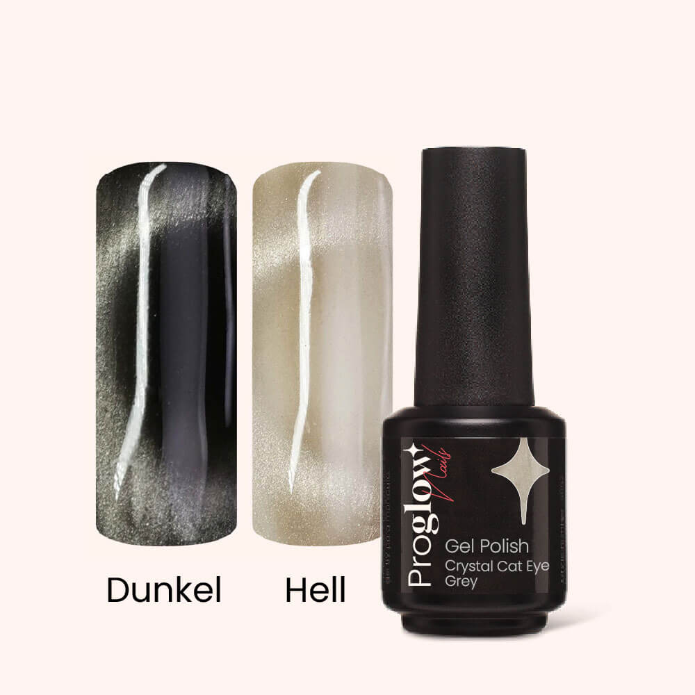 Gel Polish Semipermanete Crystal Cat Eye Grey