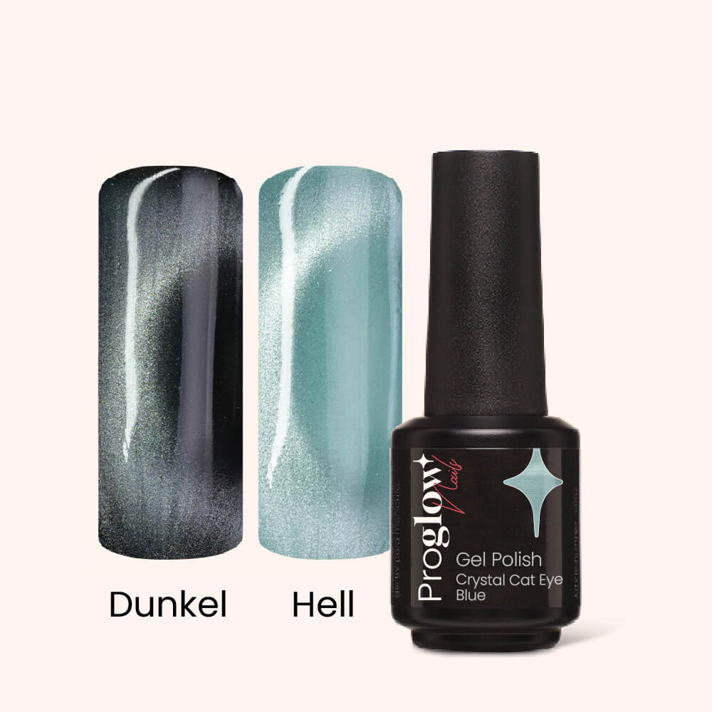 Gel Polish Shellac Crystal Cat Eye Blue