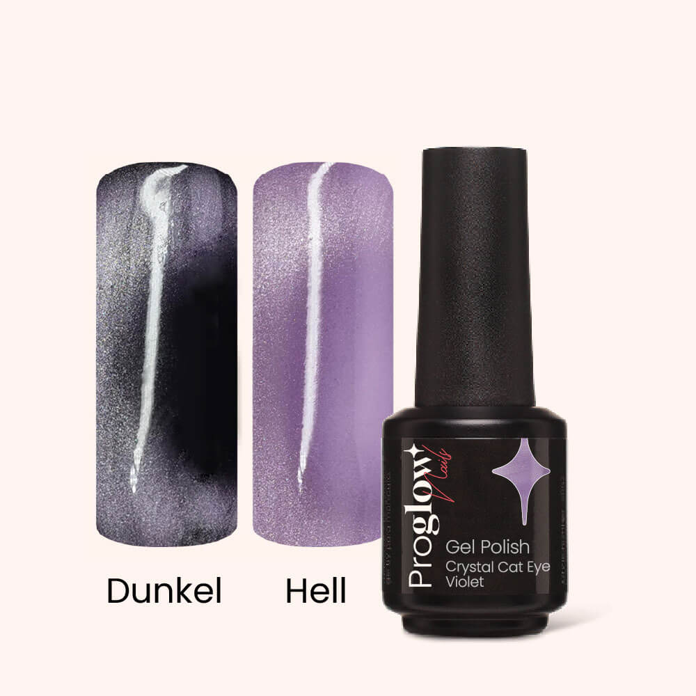 Gel Polish Semipermanente Crystal Cat Eye Violet