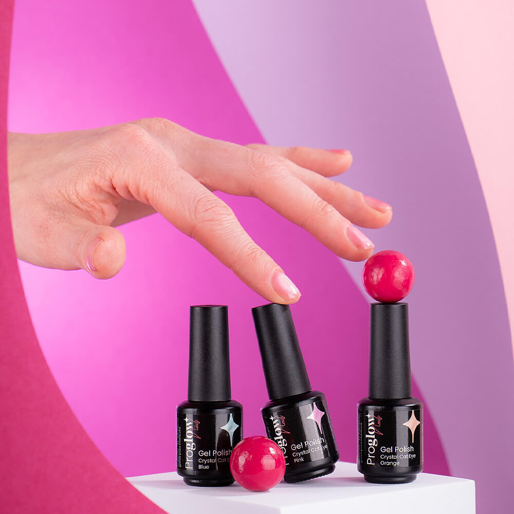 Smalto semipermanente Crystal Cat Eye Red Pink