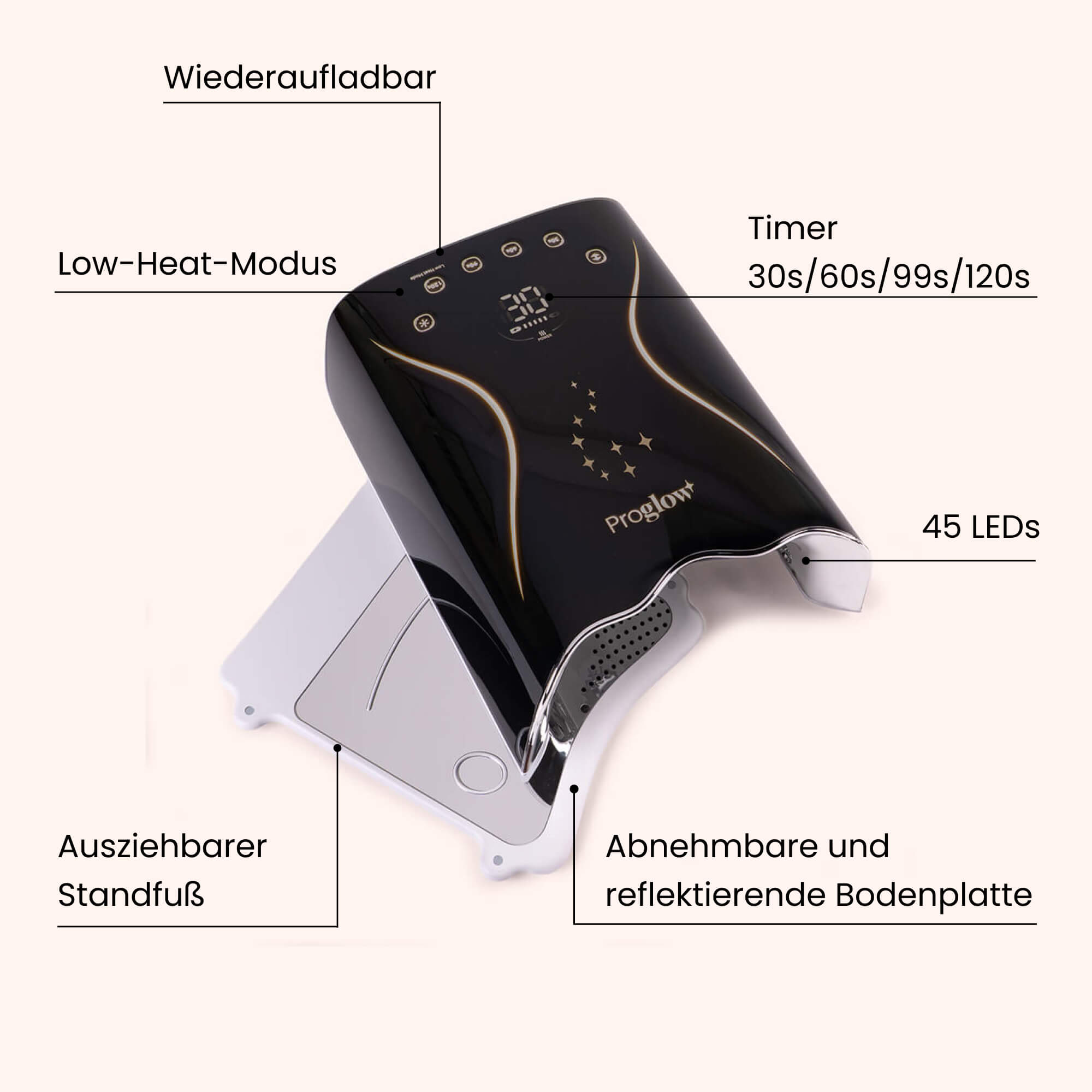 Premium Nail Lamp Black 60W