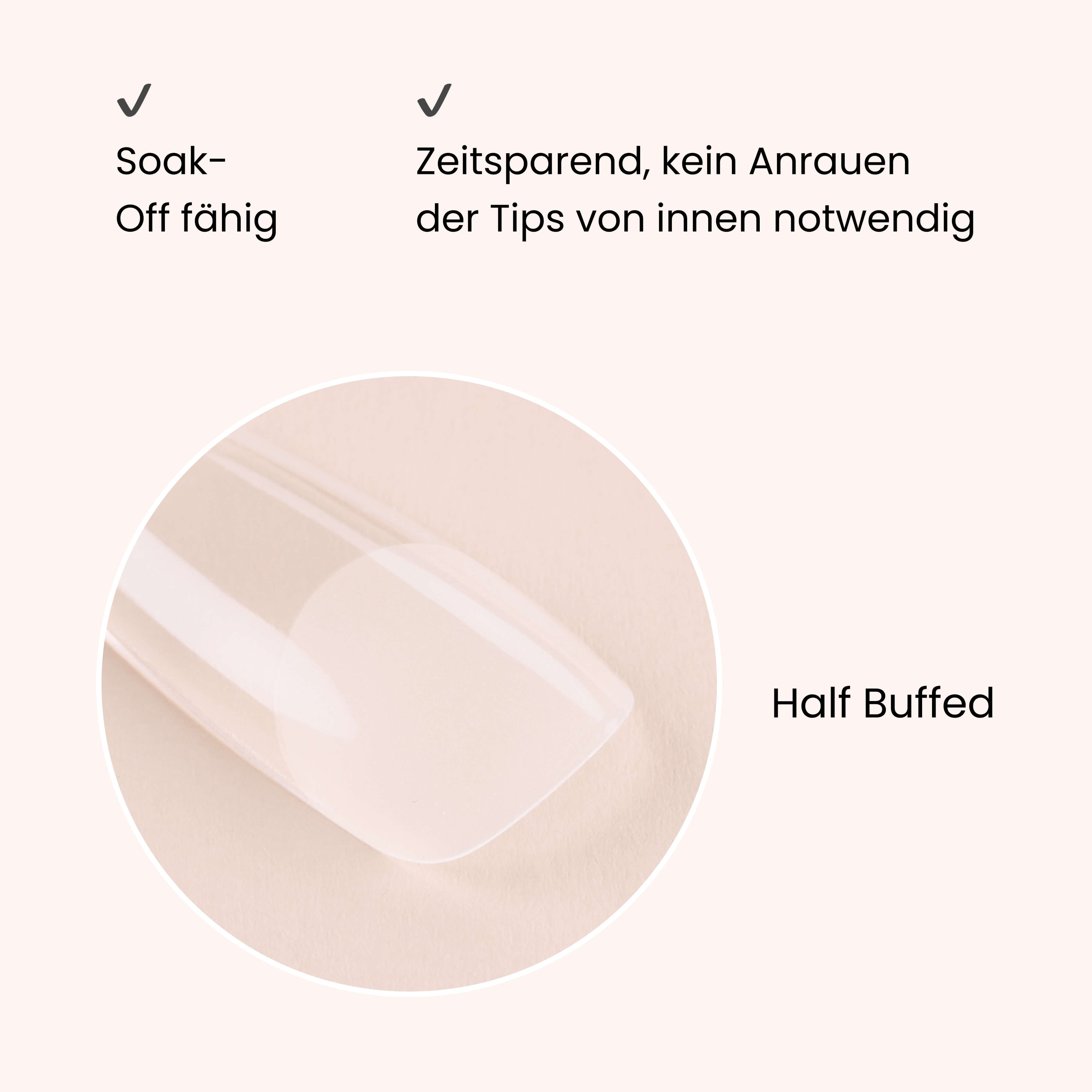 Soft Gel Nail Tips Half Buffed Stiletto Shape 504