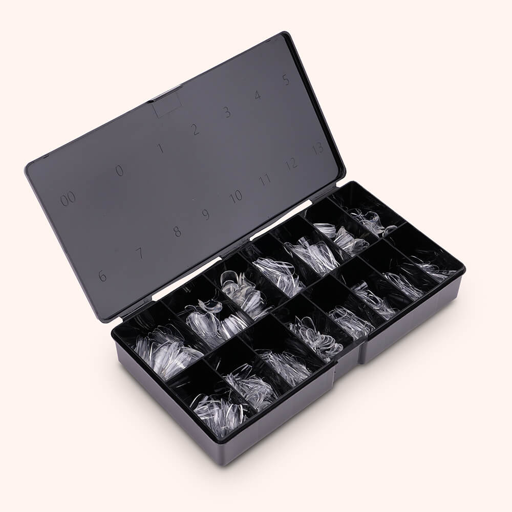 Soft Gel-x Nail Tips C-Curve Short Coffin 600
