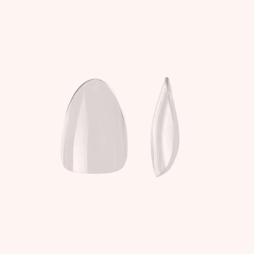 Soft Gel-x Nail Tips C-Curve Short Almond 600
