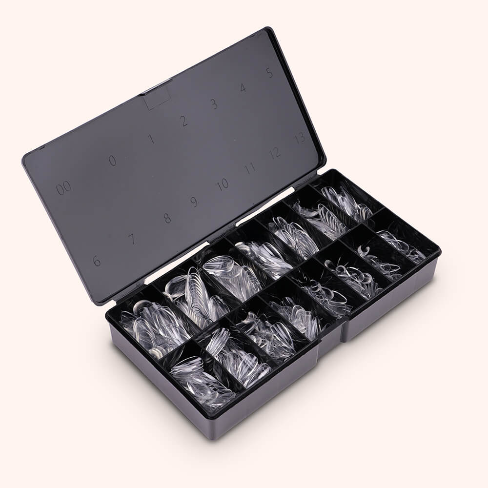 Soft Gel-x Nail Tips C-Curve Medium Almond 600
