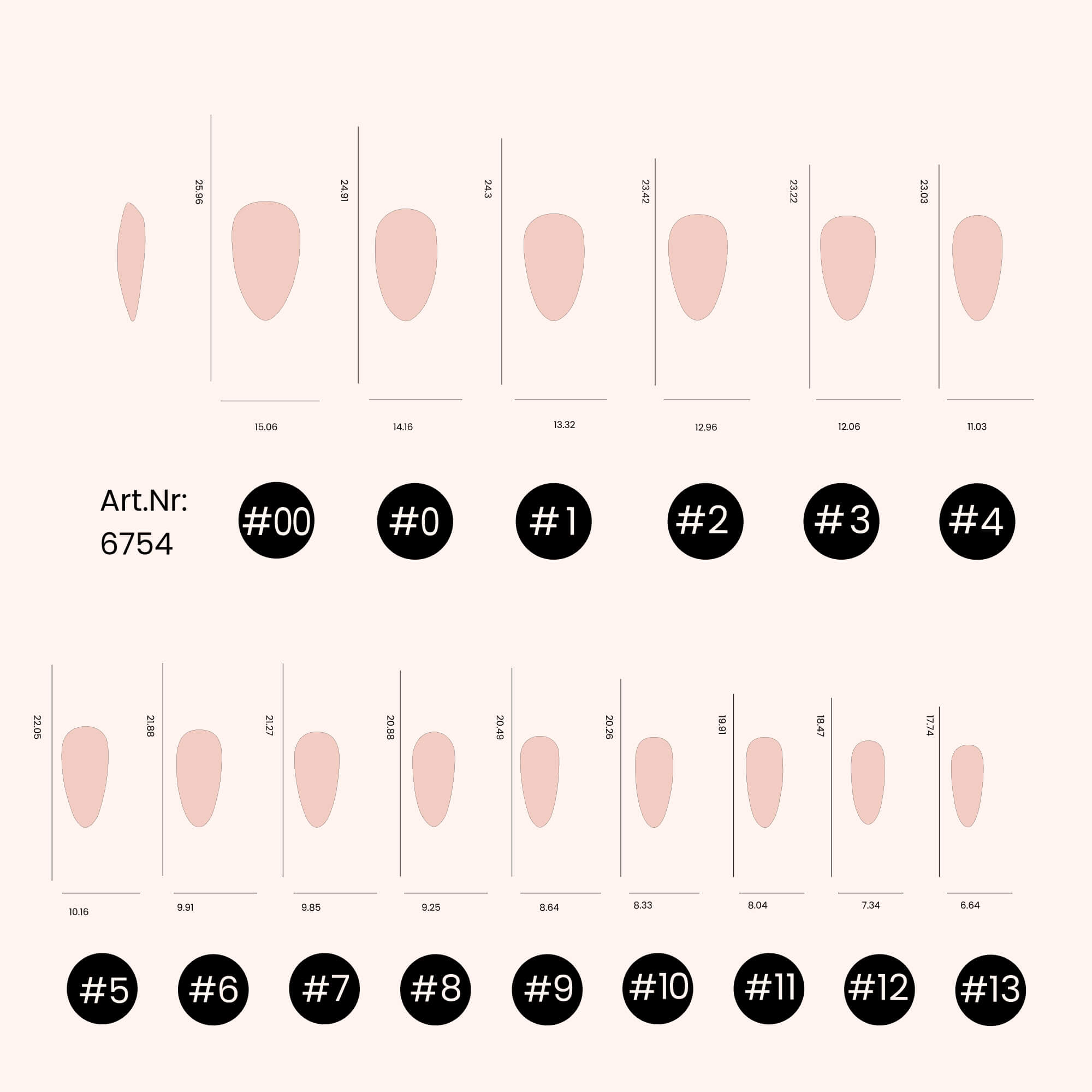 Soft Gel-x Nail Tips unghie C-Curve Medium Almond 600