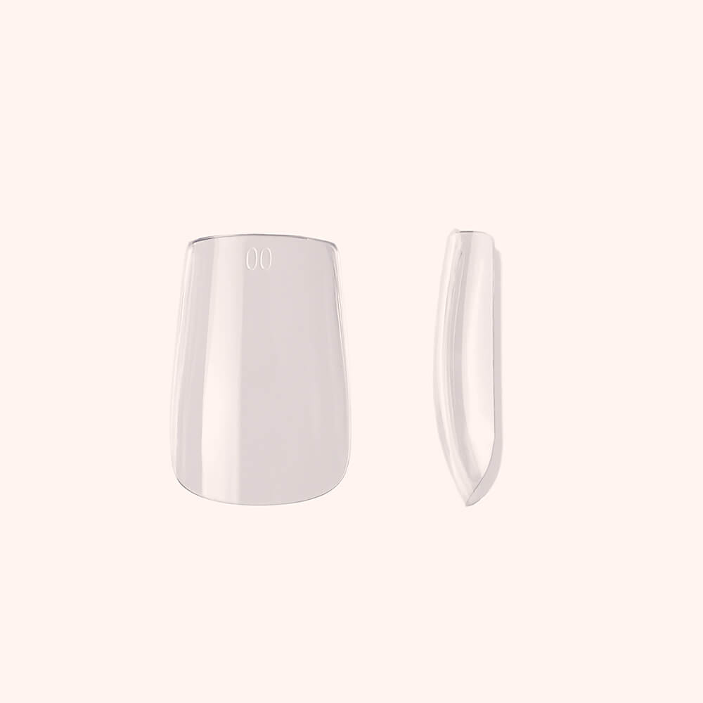 Soft Gel-x Nail Tips C-Curve Short Square 600