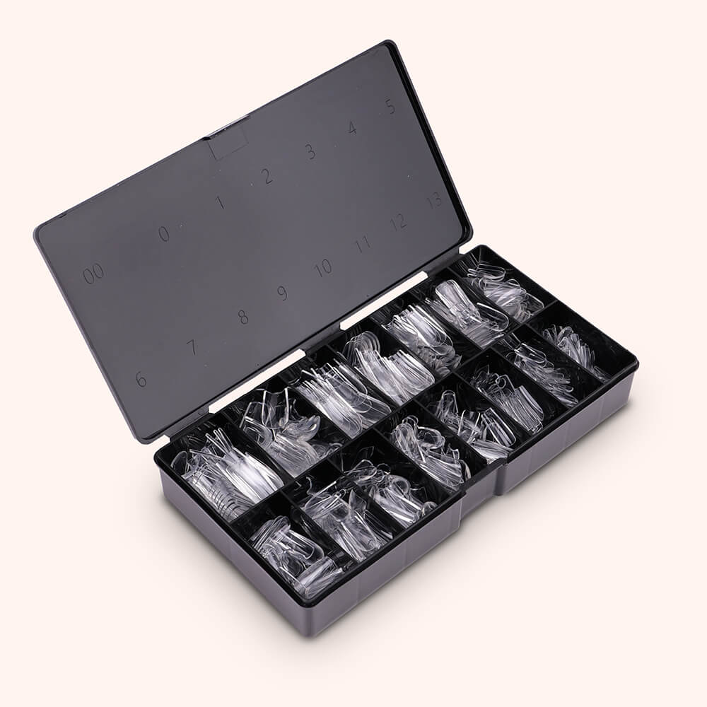 Soft Gel-x Nail Tips C-Curve Medium Square 600
