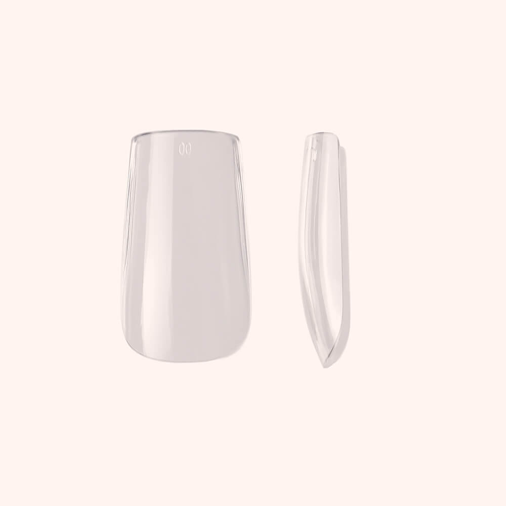 Soft Gel-x Nail Tips C-Curve Medium Square 600