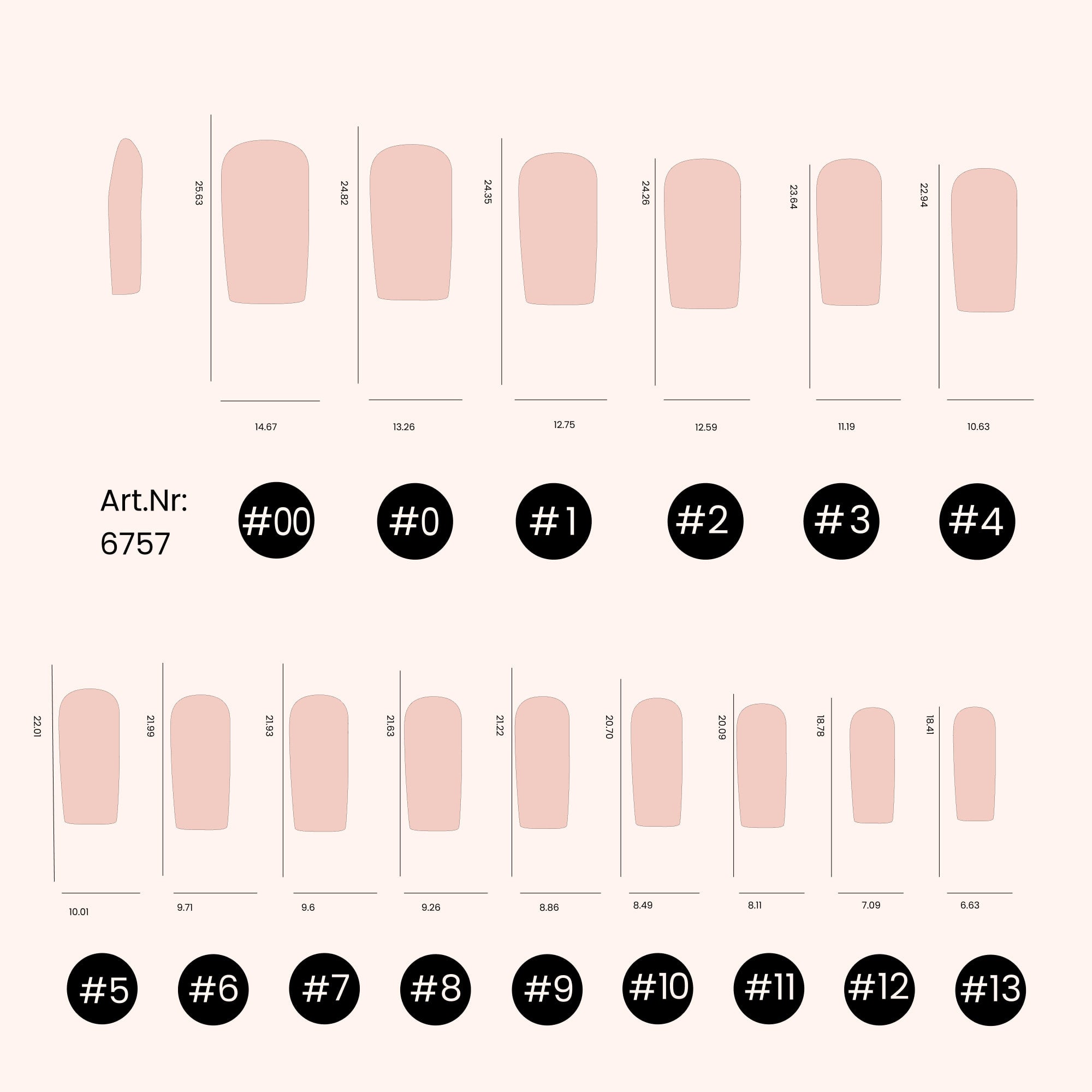 Soft Gel-x Nail Tips unghie C-Curve Medium Square 600
