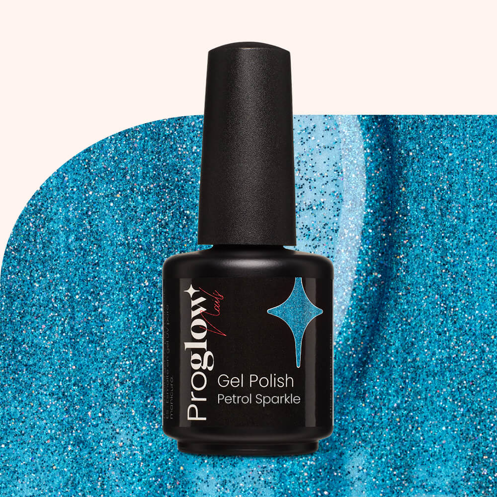 Smalto semipermanente per unghie Petrol Sparkle