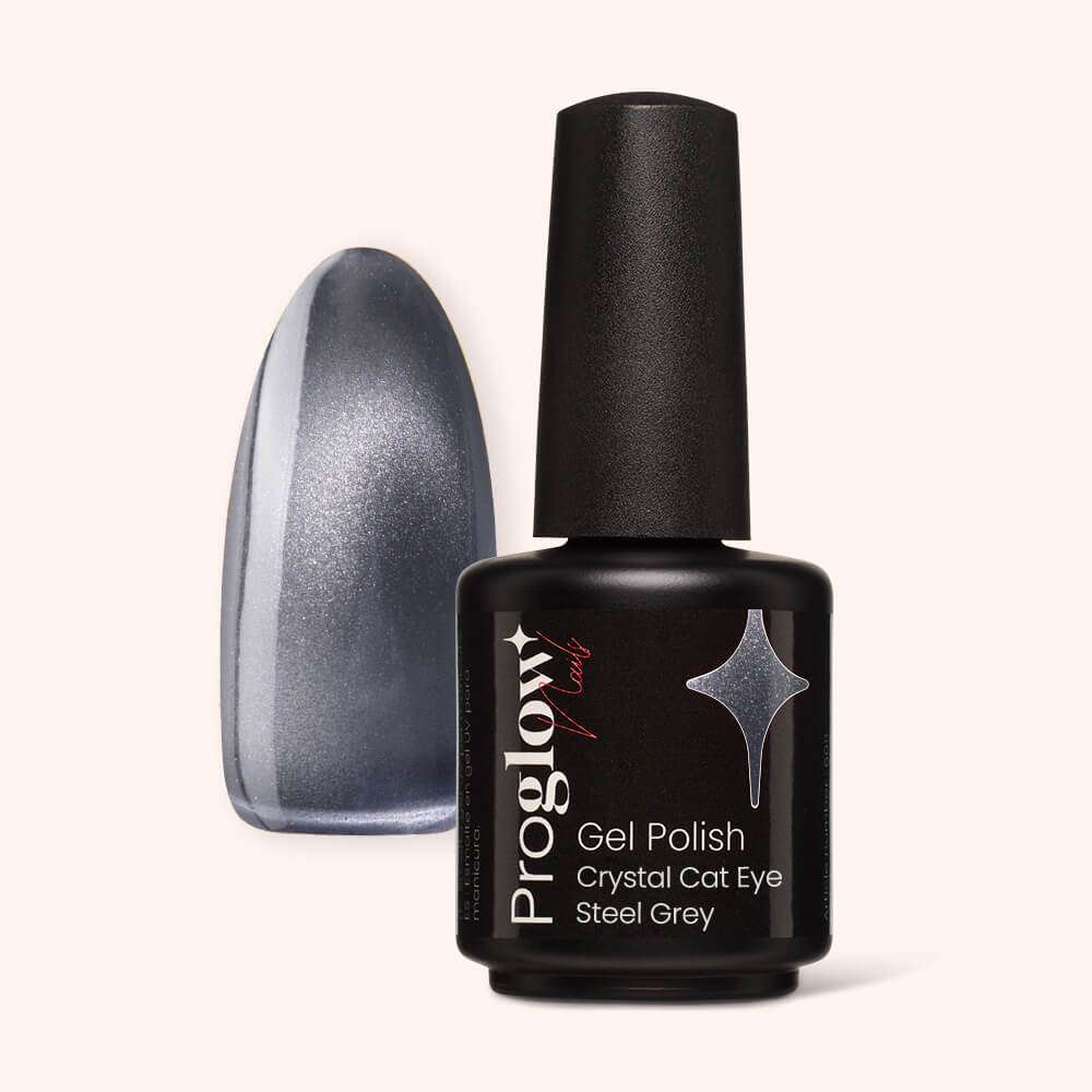 Smalto semipermanente per unghie Cat Eye Steel Grey