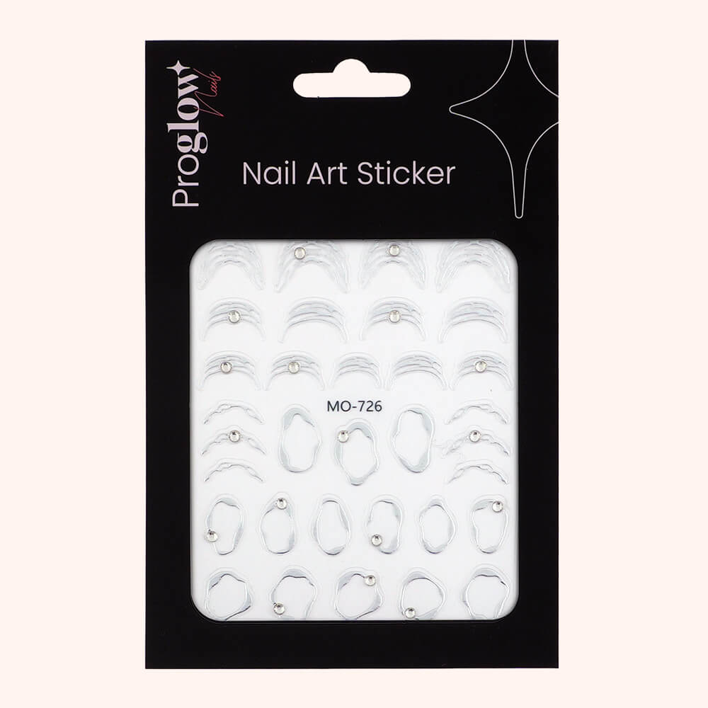 Nail Sticker Chrome Silver