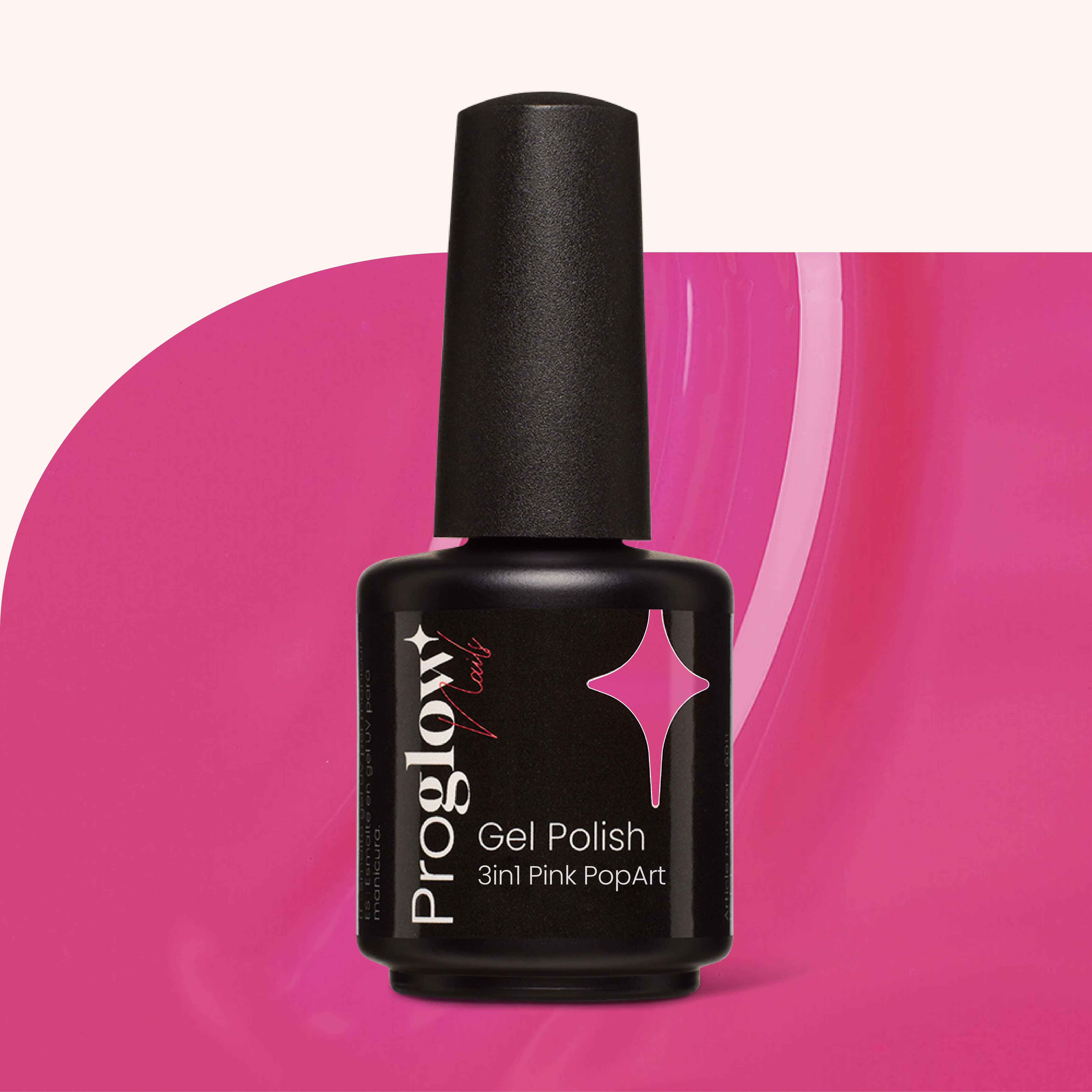 Smalto semipermanente 3-in-1 No Wipe Pink PopArt