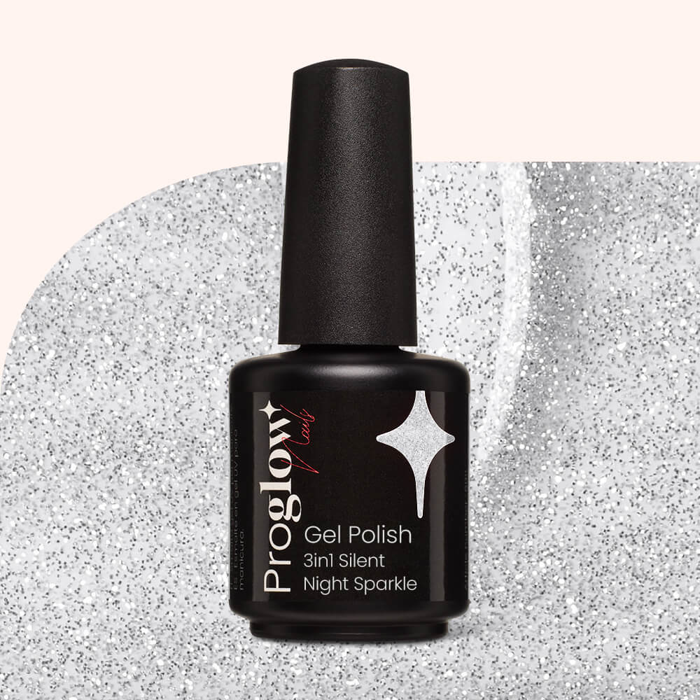 Gel Polish Shellac 3in1 No Wipe Silent Night Sparkle